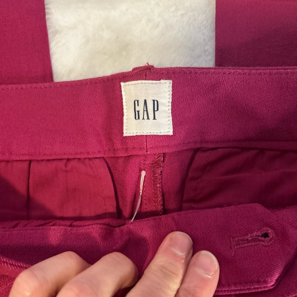 Gap Pink curvy signature skinny ankle chino pant business casual magenta 4 - Picture 4 of 8